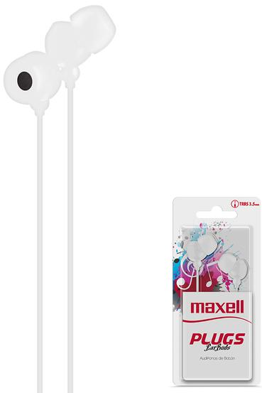 Maxell audífono plug in-225 intrauditivo blanco 347168